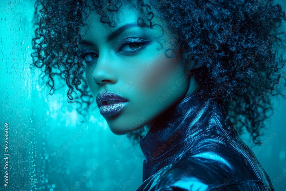 Poster beautiful image created with generative ai technology depicting a surreal fantasy character