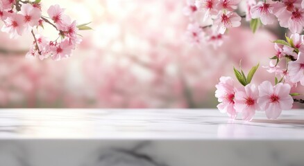 A serene scene featuring cherry blossoms against a soft background, ideal for spring themes.