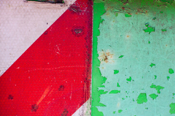 Green Rusted Metal Texture with Reflective sticker