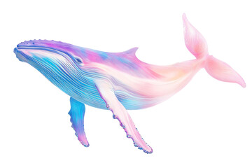 Obraz premium PNG Simple humpback whale illustration digital art.