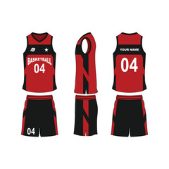 Basketball jersey set template collection.	