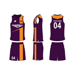 Basketball jersey set template collection.	