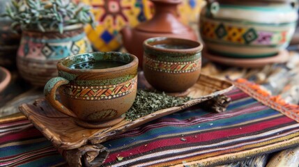 Mate coca is a traditional Andean herbal tea made from coca leaves, 