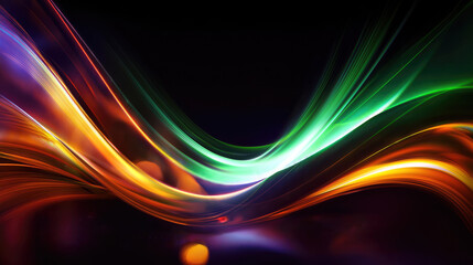 Obraz premium Abstract background of glowing coloured wavy lines