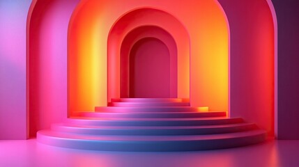 3d rendering abstract modern minimalist wallpaper blank square card layers