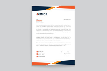 Orange shape letterhead design