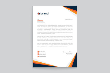 Orange shape letterhead design