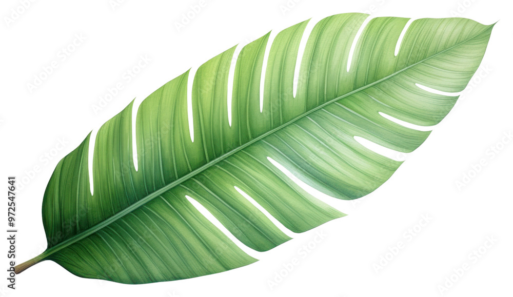 Sticker PNG Palm leave plant leaf white background.