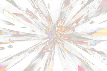 Obraz premium Transparent Glass Sunburst Shapes