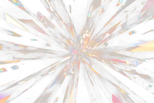 Transparent Glass Sunburst Shapes