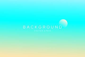 Soft cyan and light yellow sand color gradient background vector design