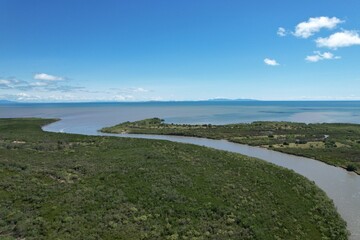 Aerial photo of Bohle River Townsville Queensland Australia