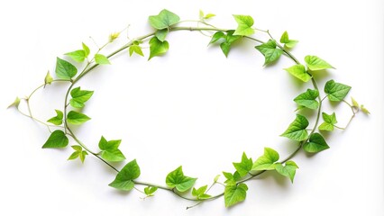 green leaves frame, Green Leaves Frame on Grey Background, Nature, Frame, Greenery, Leaves
