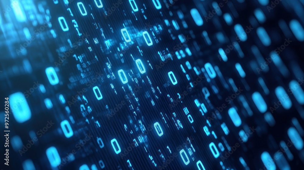 Poster abstract digital binary code background