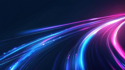 Abstract Neon Light Trails