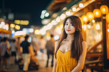 Fototapeta premium Picture of a happy people enjoy spring season festival generative AI