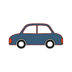Fototapeta premium a simple car, vector silhouette, isolated white background 