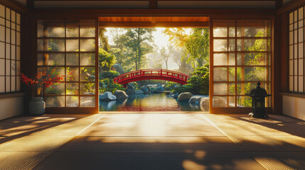 Fototapeta premium Japanese Garden View.