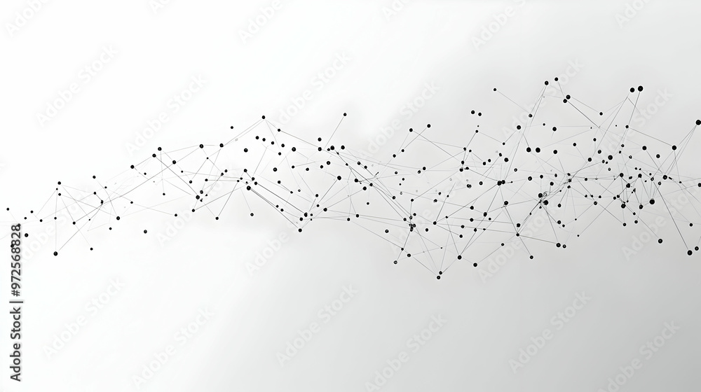 Poster abstract network connections form intricate patterns
