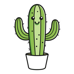 cactus silhouette vector line art.