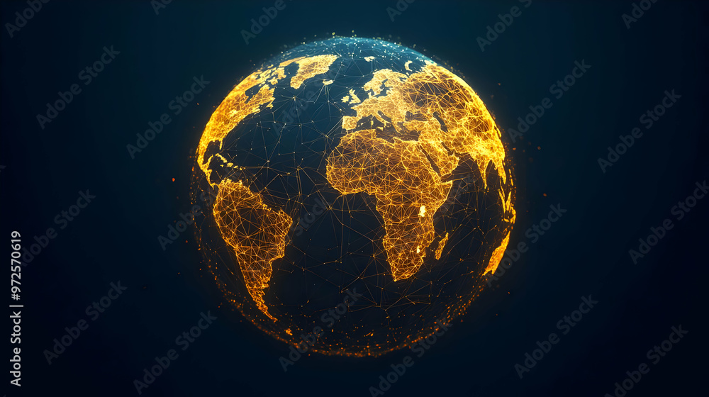 Poster global network connection: illuminating the world's communication