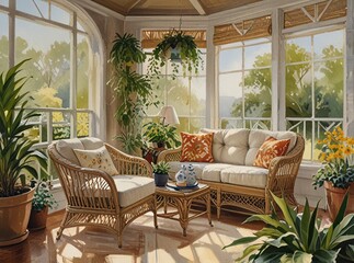 Fototapeta premium living room with a window