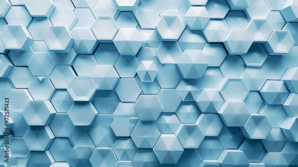 Fototapete A sophisticated tech wallpaper composed of an assortment of 3D shapes, like toruses and hexahedrons, arranged with precise alignment and gentle shadows to create a clean and modern abstract look.
