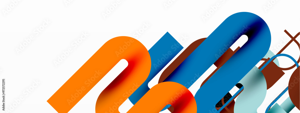 Poster wave lines minimal abstract background