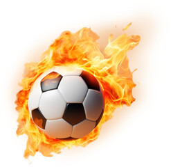 Fototapeta premium PNG Burning Football sports flame fire.