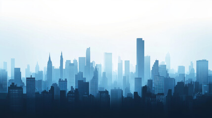 Fototapeta premium City Skyline Silhouette.