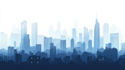 Fototapeta premium Cityscape Silhouette.