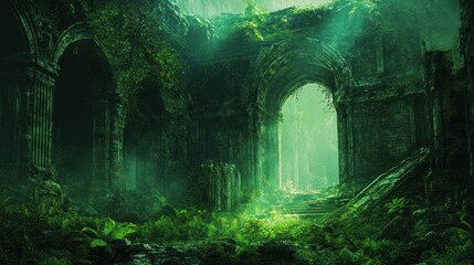 Ancient Ruins Overgrown by Nature