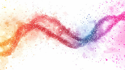 Abstract Wave of Colorful Particles Flowing Seamlessly