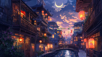 Fototapeta premium Chinese Lantern Night.
