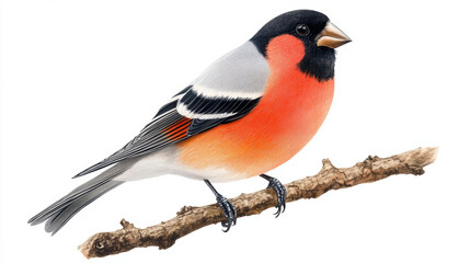 Fototapeta premium Bullfinch on Branch.