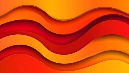 Abstract Orange and Red Waves