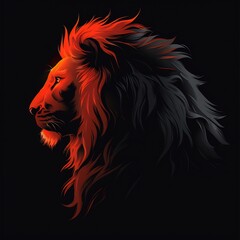 Lion logo sharp fierce mane details