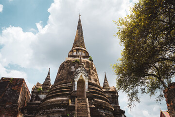 Fototapeta premium old buddhist temple in ayutthaya