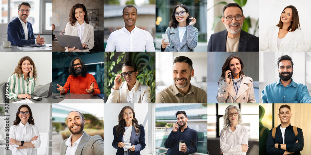 Poster a vibrant collection of professionals from different backgrounds is seen engaged in various activiti