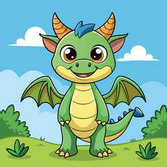 Fototapeta premium Cute Dragon