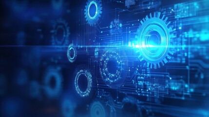 Obraz premium Digital Technology and Gear