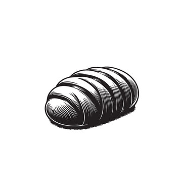 recommend clip art: Bread vector design. Bread silhouette black vector isolated on white background.