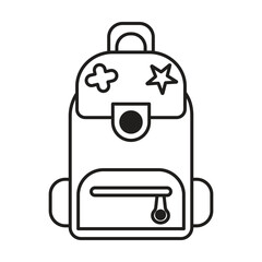 school bag icon vector on white background