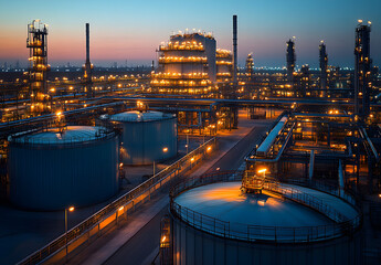 “Photograph of an Industrial Oil and Gas Production Site”
