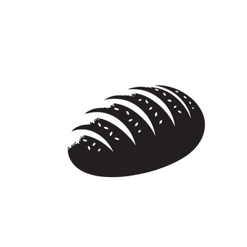 recommend clip art: Bread vector design. Bread silhouette black vector isolated on white background.