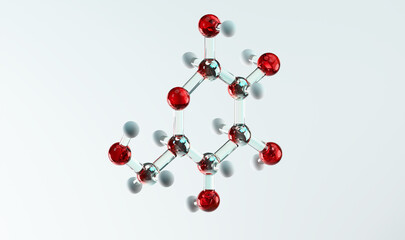 3d render of a molecule