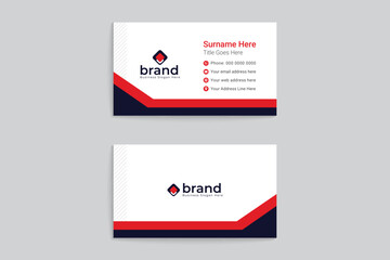 Red color business card design