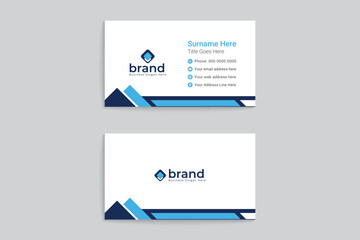 Blue and black business card design