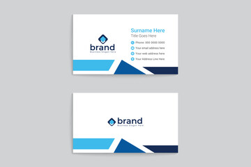 Blue and black business card design