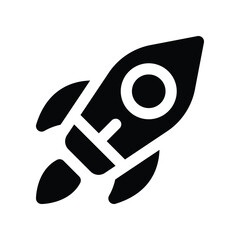 rocket icon. vector glyph icon for your website, mobile, presentation, and logo design.